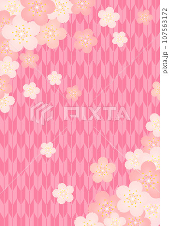 和柄の背景　矢絣 107563172