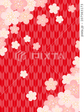 和柄の背景 矢絣 和柄の背景 矢絣 107563173