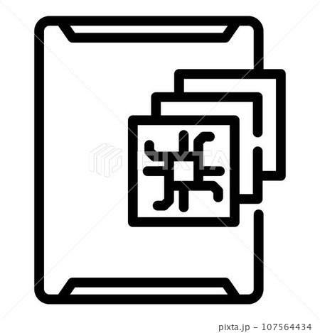 Tablet system icon. Outline tablet system vector icon for web design isolated on white background 107564434