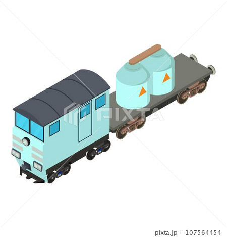 Liquid transportation icon. Isometric illustration of liquid transportation vector icon for web Liquid transportation icon. Isometric illustration of liquid transportation vector icon for web 107564454