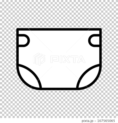 シンプルなオムツのアイコン 107565065