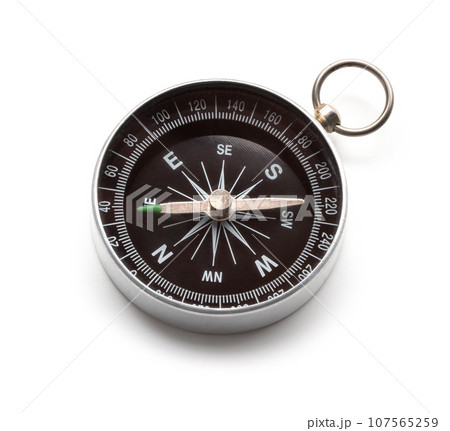 Old compass on white Old compass on white 107565259