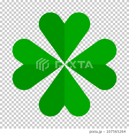 四葉三葉草圖示。祝你好運。向量。 107565264