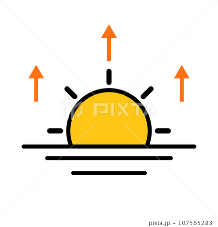 ポップな日の出のアイコン 107565283