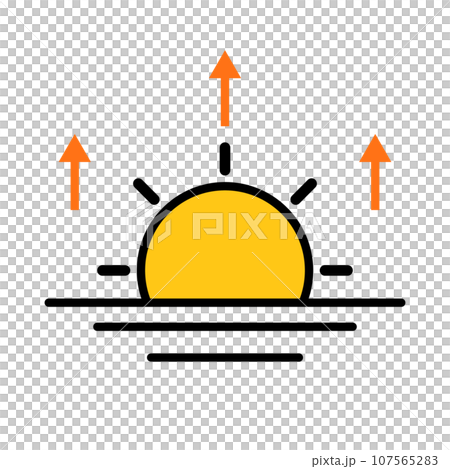 ポップな日の出のアイコン 107565283
