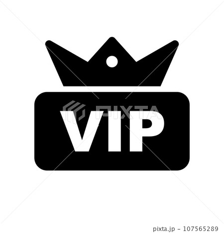 VIPのシルエットアイコン。特別優遇。ベクター。 VIPのシルエットアイコン。特別優遇。ベクター。 107565289