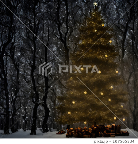 Van Goghs cinematic HDR K Christmas scene. 107565534