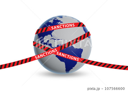 Concept of global political and economic sanctions 107566600