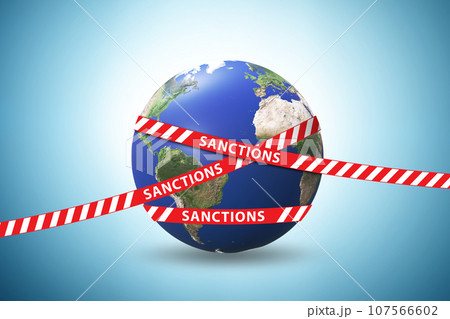Concept of global political and economic sanctions 107566602
