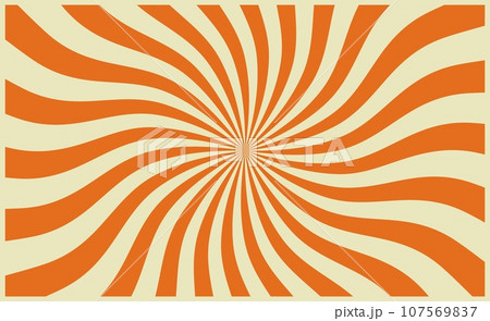 Circus retro sunlight rays background layout, vintage burst vector pattern with white and orange radial lines. Old fun fair, carnival, circus or chapiteau backdrop with wavy rays of star or sun burst Circus retro sunlight rays background layout, vintage burst vector pattern with white and orange radial lines. Old fun fair, carnival, circus or chapiteau backdrop with wavy rays of star or sun burst 107569837