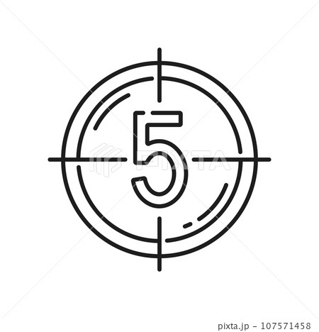 Shutter speed movie, video production timer. Vector video blogger symbol, vlogger or videography equipment. Motion pictures and film maker capturing Time Shutter speed movie, video production timer. Vector video blogger symbol, vlogger or videography equipment. Motion pictures and film maker capturing Time 107571458