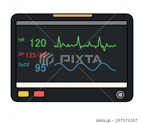 ノイズの乗った心電図 ノイズの乗った心電図 107572267