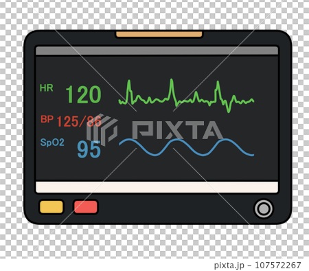 ノイズの乗った心電図 ノイズの乗った心電図 107572267