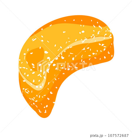 Orange jelly icon. Cartoon of orange jelly vector icon for web design isolated on white background Orange jelly icon. Cartoon of orange jelly vector icon for web design isolated on white background 107572687