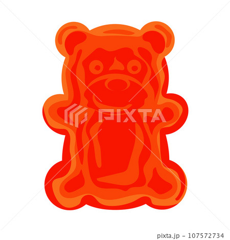 Jelly bear icon. Cartoon of jelly bear vector icon for web design isolated on white background 107572734