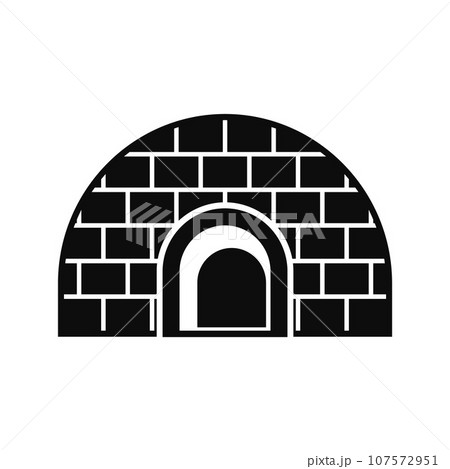 Igloo icon. Simple illustration of igloo vector icon for web design isolated on white background Igloo icon. Simple illustration of igloo vector icon for web design isolated on white background 107572951
