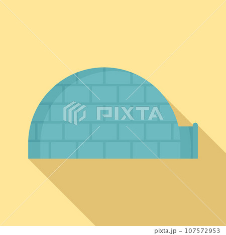 Alaska igloo icon. Flat illustration of alaska igloo vector icon for web design 107572953