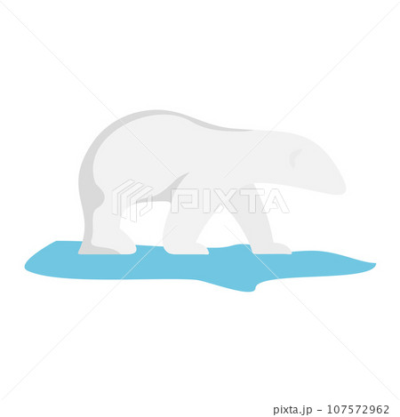 Polar bear icon. Flat illustration of polar bear vector icon for web design Polar bear icon. Flat illustration of polar bear vector icon for web design 107572962