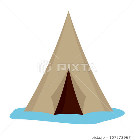 Alaska tent icon. Flat illustration of alaska tent vector icon for web design 107572967