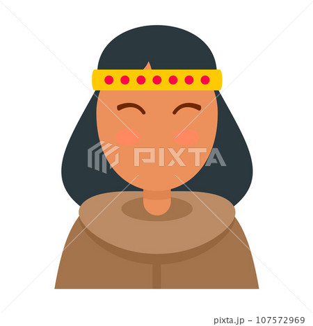 Alaska woman icon. Flat illustration of alaska woman vector icon for web design 107572969