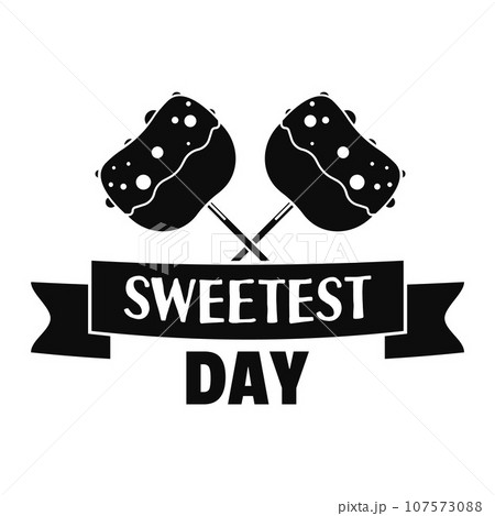 Sweet dessert day logo. Simple illustration of sweet dessert day vector logo for web design isolated on white background 107573088