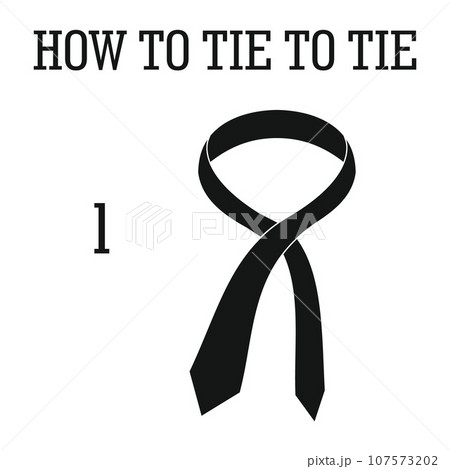 How to tie icon. Simple illustration of how to tie vector icon for web design isolated on white background How to tie icon. Simple illustration of how to tie vector icon for web design isolated on white background 107573202