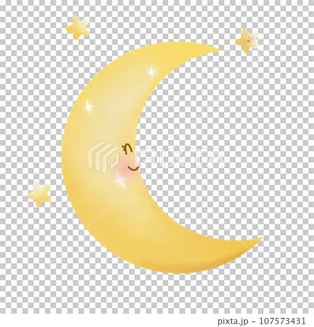 cute crescent moon 107573431