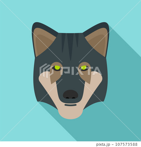 Wild wolf icon. Flat illustration of wild wolf vector icon for web design 107573588