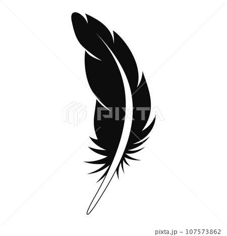 Tattoo feather icon. Simple illustration of tattoo feather vector icon for web design isolated on white background Tattoo feather icon. Simple illustration of tattoo feather vector icon for web design isolated on white background 107573862