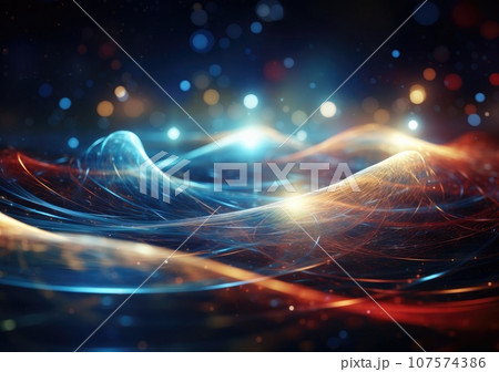 quantum abstract technology background. Hardware quantum form. Future technology. Decoding dna. AI Generative. 107574386