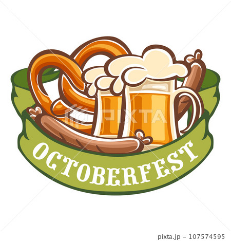 German octoberfest icon. Cartoon of german octoberfest vector icon for web design isolated on white background 107574595