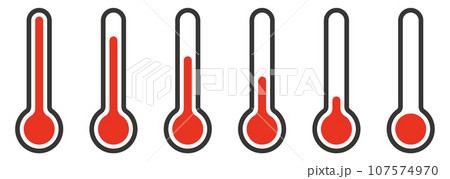 温度計のシンプルなベクターイラストセット 107574970