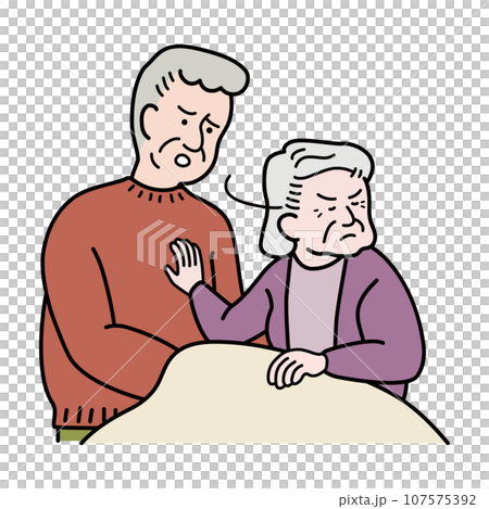 Senior man tries to care for elderly woman but is refused 107575392