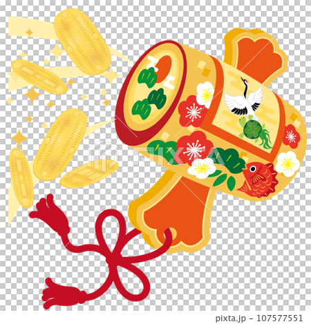 帶有大橢圓形設計的木槌的向量插圖。 107577551