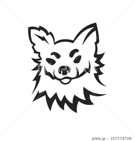 chihuahua logo template Isolated. Brand Identity. Icon Abstract Vector graphic 107578706