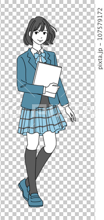 female student with a book female student with a book 107579172