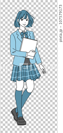 female student with a book 107579173