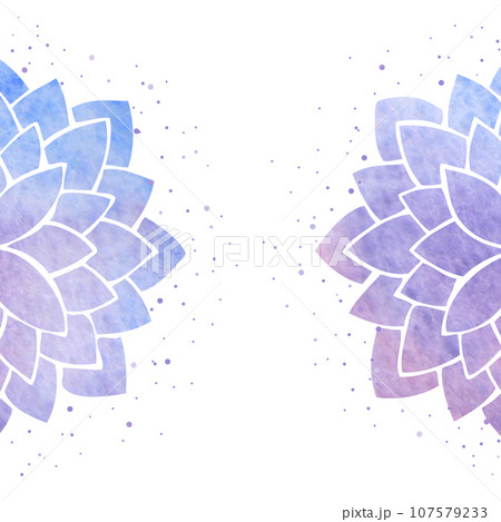 Silhouettes of purple and blue stylized flowers Silhouettes of purple and blue stylized flowers 107579233