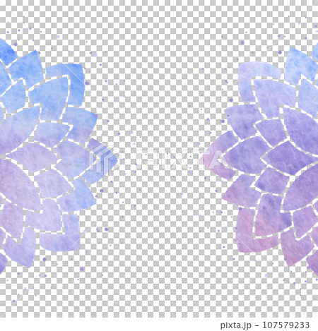 Silhouettes of purple and blue stylized flowers Silhouettes of purple and blue stylized flowers 107579233