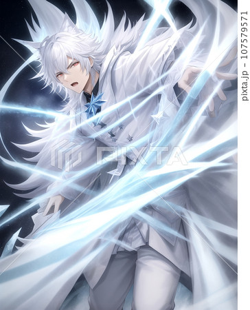 カードゲーム風ファンタジーイラスト 氷の精霊 AI生成 107579571