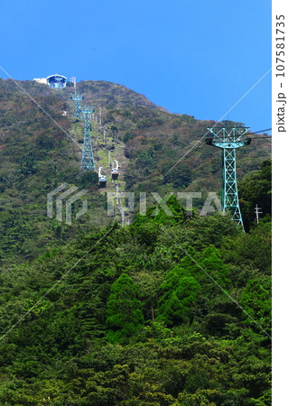【大分県】晴天の別府ロープウェイ（鶴見岳） 107581735