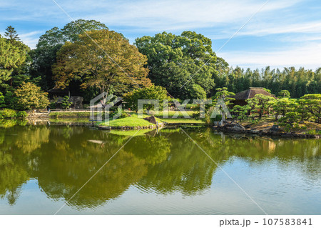Korakuen, one of the Three Great Gardens of Japan located in Okayama city 107583841