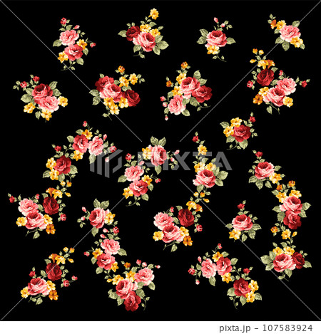 美しい薔薇のベクターイラスト素材集, 美しい薔薇のベクターイラスト素材集, 107583924