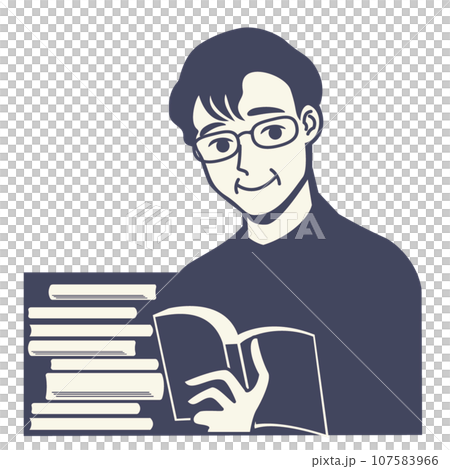 喜歡閱讀的人的圖像插圖 107583966