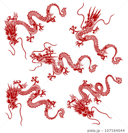 日本画調に描いた龍のイラスト集, 107584044