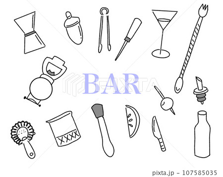 バー用品のイラスト素材 107585035
