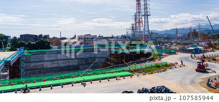 建設工事が進むリニア中央新幹線　神奈川県駅　神奈川県相模原市　 107585944