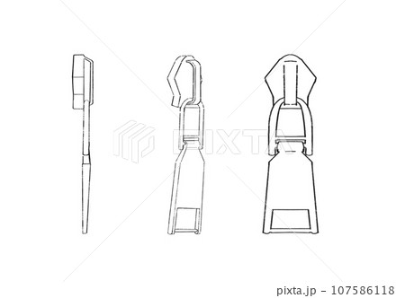 シンプルなペンの線画イラスト 107586118