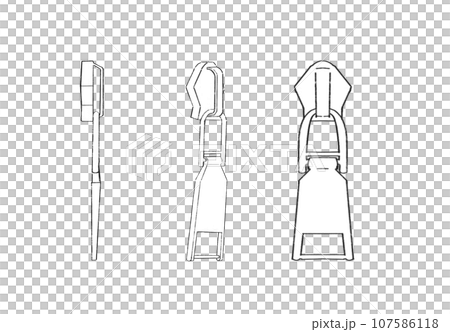 シンプルなペンの線画イラスト 107586118