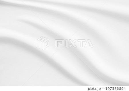 White fabric smooth texture surface background 107586894